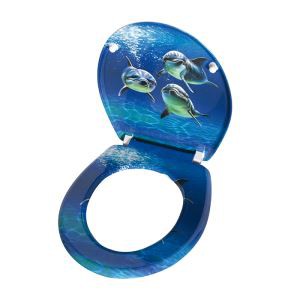 海をテーマにしたプリント便座